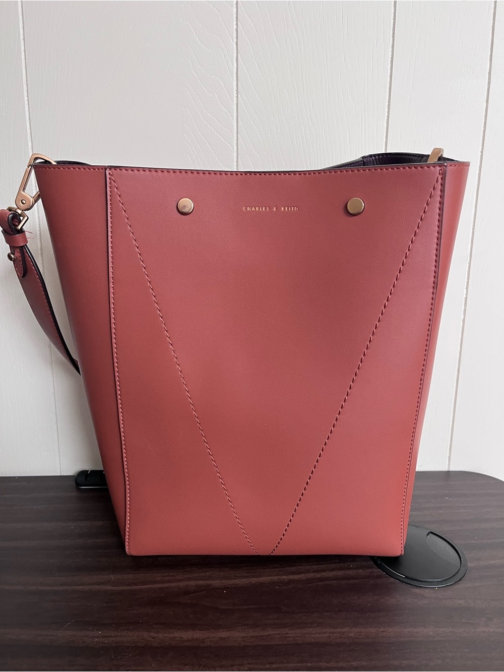 Charles & Keith Rosewood Structured Shoulder Bag